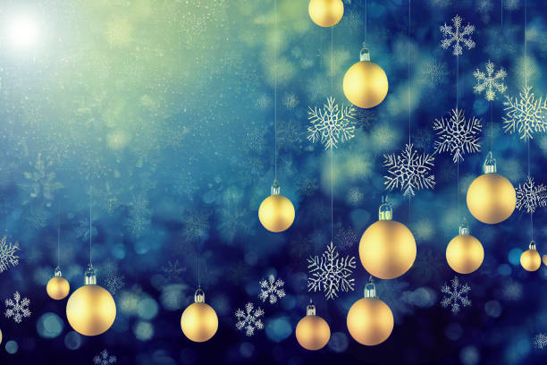 istock Blue christmas background or greeting card, season holidays banner 1422800718