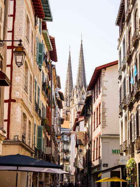 Exterior of the Cathedral of Saint Mary of Bayonne, France.