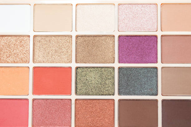 istock Close up of eye shadow make up palette texture 1422802771