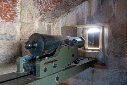 Cannon at Fort Knox State Park, Prospect, Maine, USA