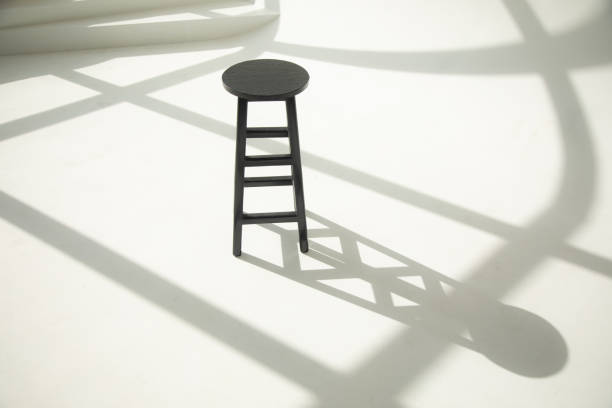 istock Black chair, isolated on a white background 1422814504