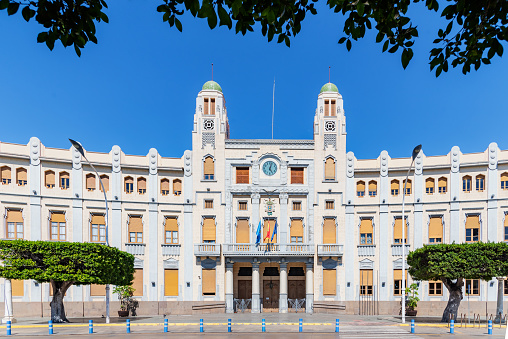 Front view of the town hall of the city of Melilla.