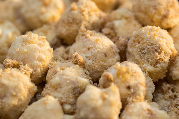 istock gourmet white chocolate popcorn and gourmet peanuts . Sweet popcorn 1422817178