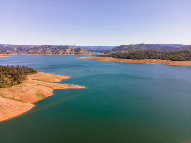 Lake Oroville in 2022 stock photo
