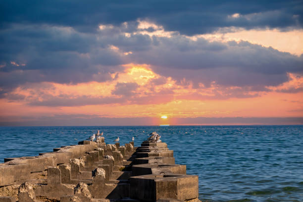 istock Sunrise over lake Michigan in Wisconsin. 1422828577