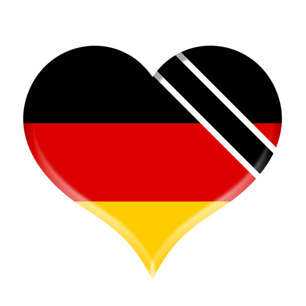 istock Heart with german flag and mourning ribbon 1422829466