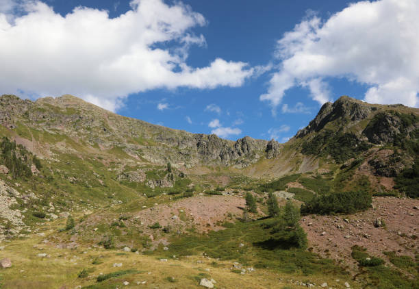 krajobraz pasma górskiego zwanego latemar we włoszech w południowym tyrolu - latemar mountain range zdjęcia i obrazy z banku zdjęć