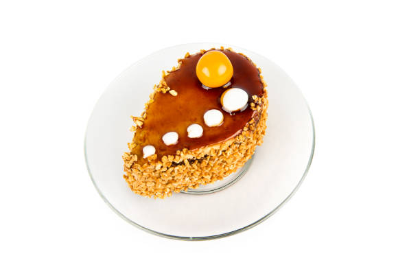 Pumpkin pie isolated on white background. Autumn still life.