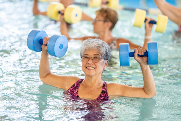 istock Senior Women's Aqua Fitness Class 1422845006