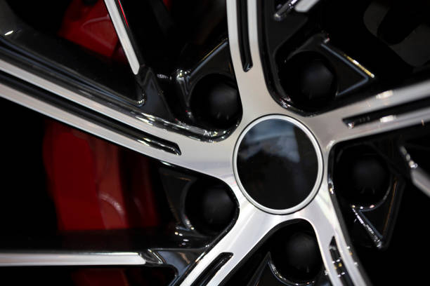 istock Car alloy wheel with brake calliper 1422852723