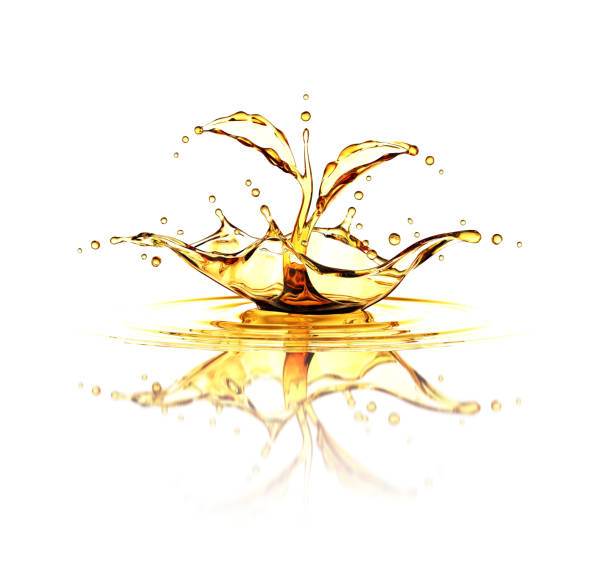 istock Oil Sprout Wave Splash. Isolated On White Background 1422854275