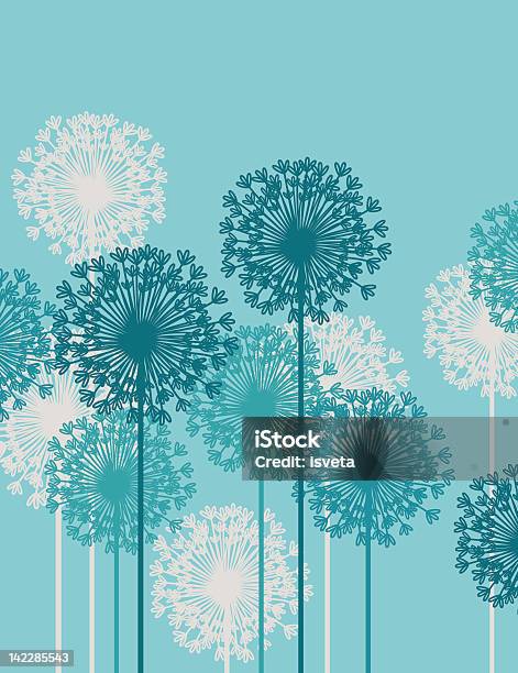 Floral Background In Blue Stock Illustration - Download Image Now - Blue, Creativity, Decoration