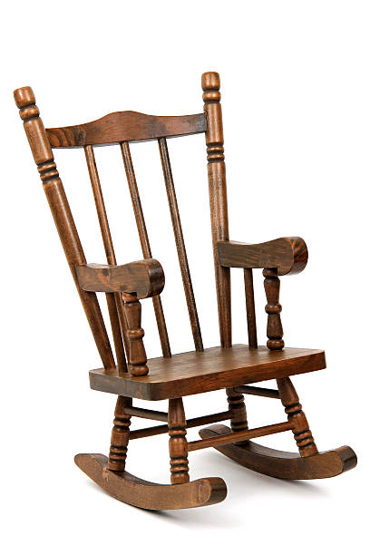 istock old wooden rocking chair on white background 142286393