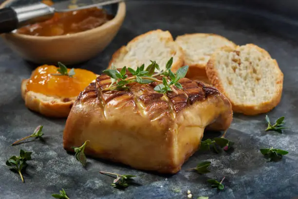 Seared Foie Gras with Apricot Preserves and Toasted Crostini's