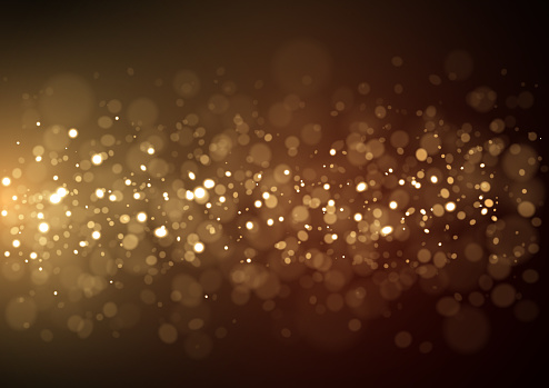 Shiny sparkling glittering gold colored sparkling lights background vector illustration for use as background template on Christmas designs, cards, flyers, banners, advertising, brochures, posters, digital presentations, slideshows, PowerPoint, websites
