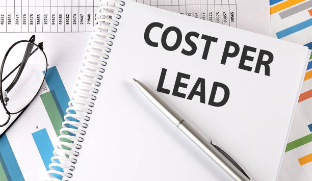 istock Notebook with text COST PER LEAD . Diagram and white background,Business concept 1422871965