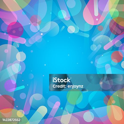 istock Fun bright abstract rainbow Christmas frame background 1422872552