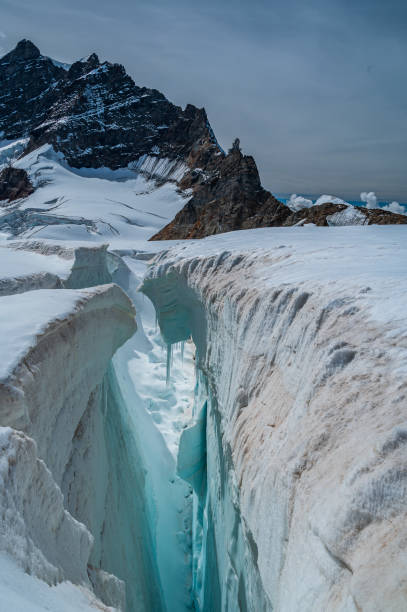 The Jungfrau, at 4,158 meters, is one of the main summits of the Bernese Alps in the canton of Bern