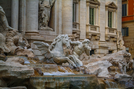 Trevi fountain in the morning, Rome