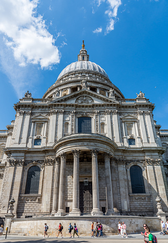 Christopher Wren's St. Paul's Cathedral Rear Exterior in The City of London