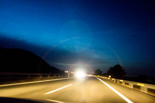 istock flashing on the highway at night 1422887003