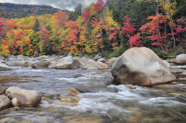 istock Fall foliage along Swift River in White Mountain National Forest 1422888890