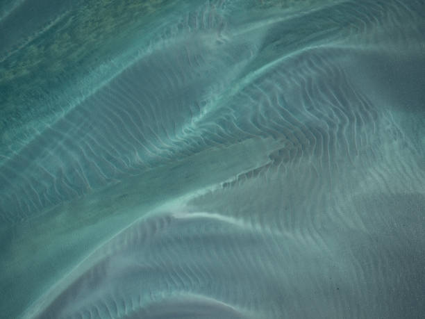 istock Aerial photo of sand and water tidal patterns 1422904270