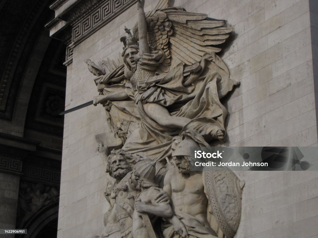 Faces of Arc d'Triomphe Arc de Triomphe - Paris Stock Photo