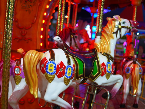 horse statue on the merry-go-round