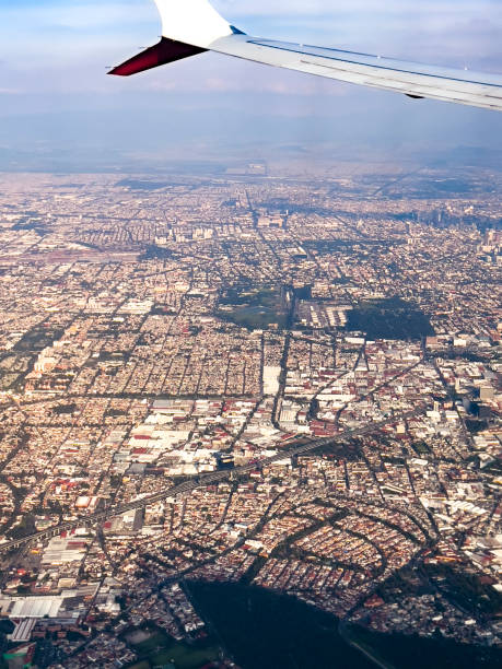 istock Airplane approaching for lading at Mexico City airport 1422908871