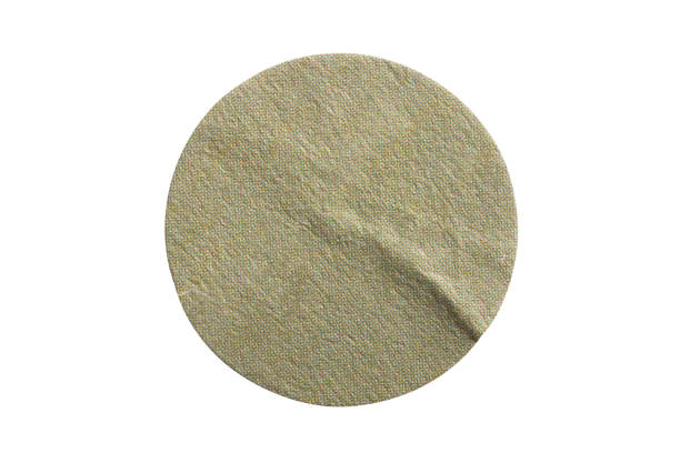 istock Blank round paper sticker label isolated on white background 1422911943