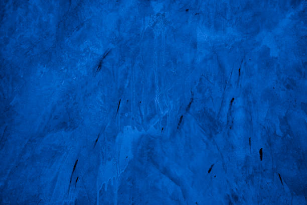istock Old wall pattern texture cement blue dark abstract  blue color design are light with black gradient background. 1422917144