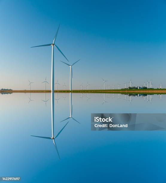 Large Wind Turbines In The Midwest Stock Photo - Download Image Now - Wind Turbine, Global, Sustainable Resources