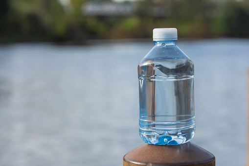 Water bottle outdoors