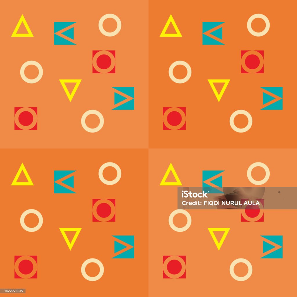Pattern4 Geometric Pattern In 4 Side Stock Illustration - Download Image Now ...