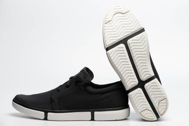 istock New comfortable black sneaker shoes 1422923689