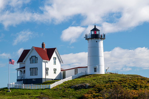 Historic Portland Head Lighthouse on Cape Anne near Portland, Maine