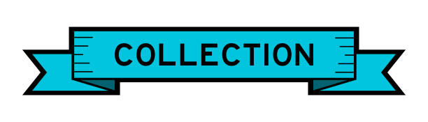 illustrations, cliparts, dessins animés et icônes de bannière d’étiquette de ruban avec collection de mots de couleur bleue sur fond blanc - cumulate