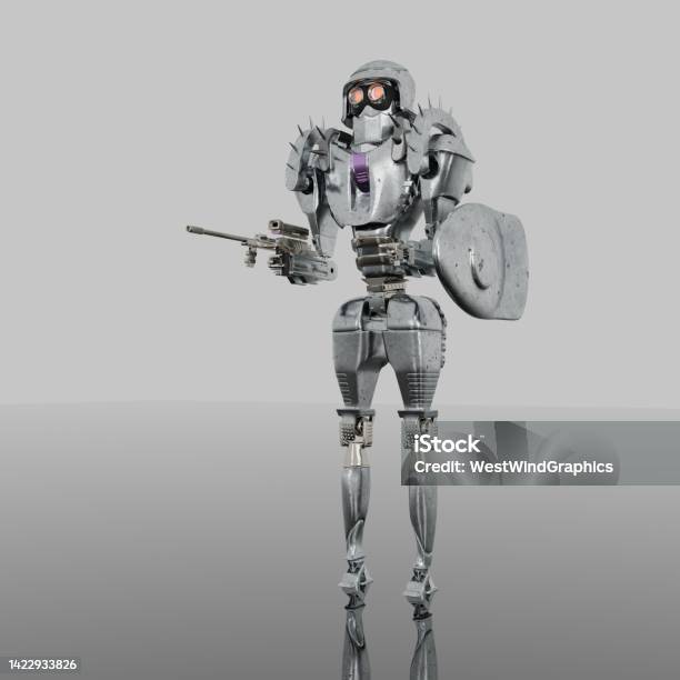 Robot Warrior Stock Photo - Download Image Now - Action Figure, Model - Object, Three Dimensional
