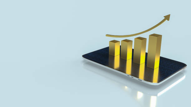 istock The gold chart on tablet for business concept 3d rendering 1422937968