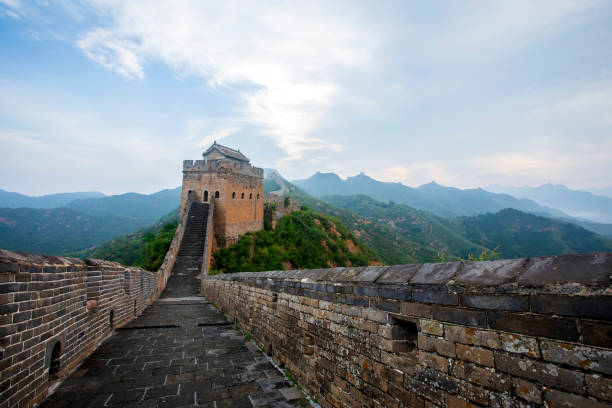 istock The Great Wall and the beautiful clouds in the morning 1422944465