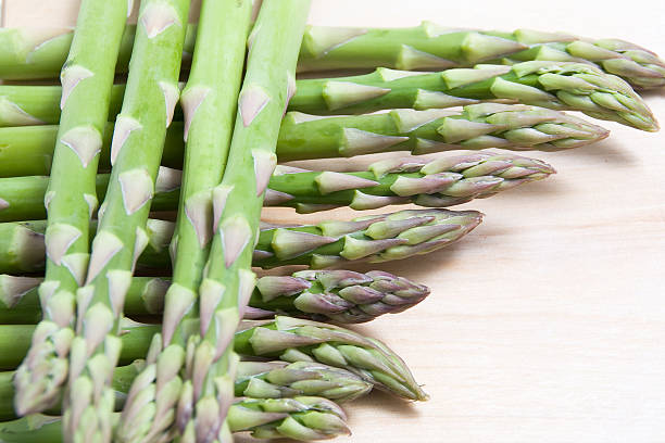 Cross asparagus stock photo
