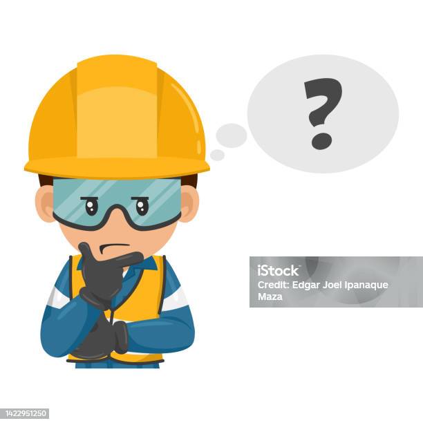 Weak Engineer Engineer Thinking And Expressing Doubt In A New Industrial Project ...