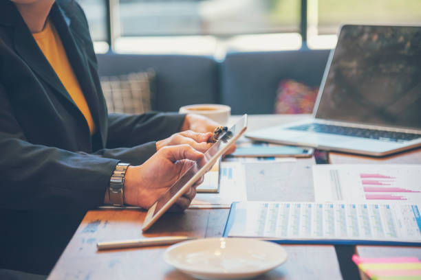 istock Business strategy team report chart, graph, infographic data analyze financial report plan. Hands team partner planning marketing finance statistics sale report with excel spreadsheet accountting 1422952783
