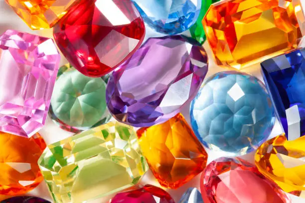 Colored gemstones.