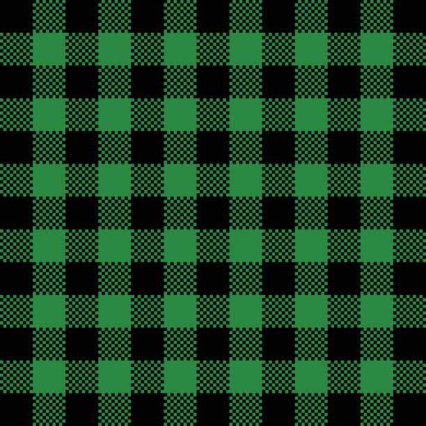 Buffalo Plaid Seamless Patten Vector Checkered Christmas Green Plaid  Textured Background Traditional Fabric Print Flannel Plaid Texture For  Fashion Design St Patricks Day Print Stock Illustration - Download Image  Now - iStock