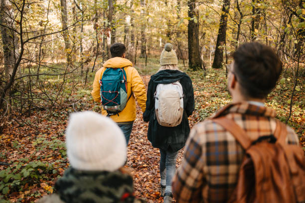 istock Group of people hiking 1422971616
