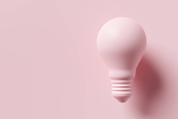 istock Pink light bulb on pink background. 3D rendering. Creative thinking, idea, innovation and inspiration concept. 1422972810