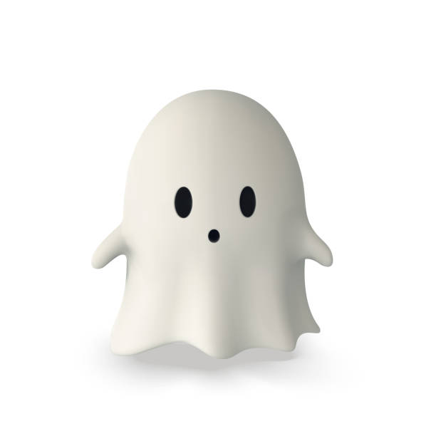 istock 3D render illustration of cute friendly Ghost. Happy Halloween banner or party invitation. Vector illustration 1422975271
