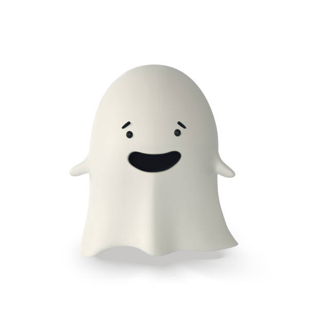 istock 3D render illustration of cute friendly Ghost. Happy Halloween banner or party invitation. Vector illustration 1422975277